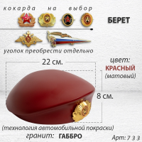 Берет (22*19*8, гранит Габбро, цвет краповый, 2589) арт:733